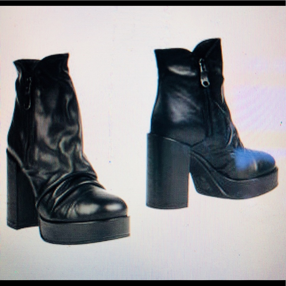 Black Edgy Ankle Boots